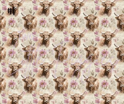 Printed Vinyl - Highland Cows