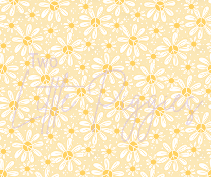 Printed Vinyl - Peace Flowers