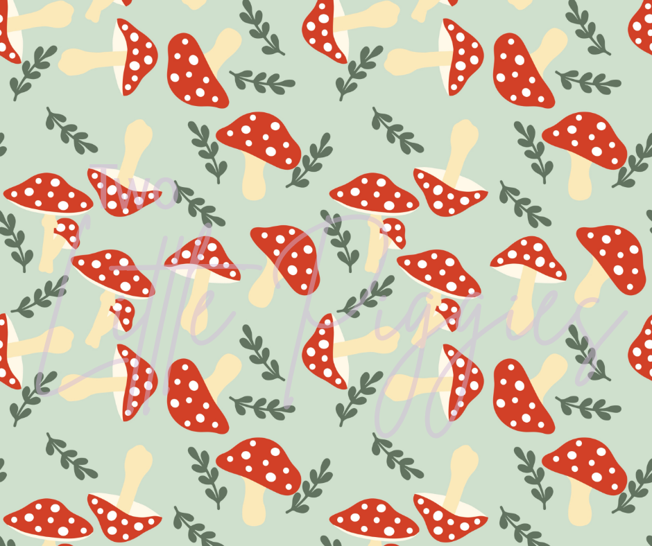 Printed Vinyl - Mushrooms