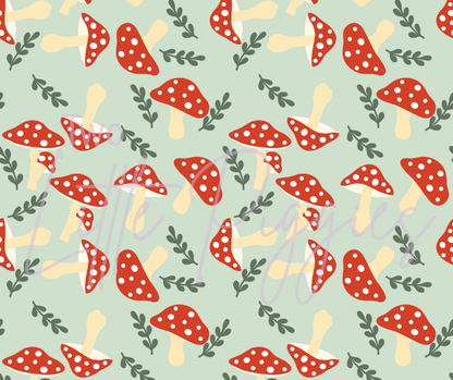 Printed Vinyl - Mushrooms