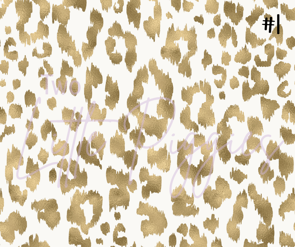 Printed Vinyl - Blush and Gold Leopard