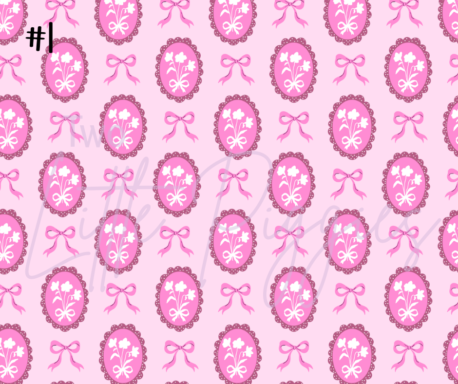Printed Vinyl - Coquette Flowers