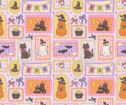 Printed Vinyl - Halloween Frames Pastel