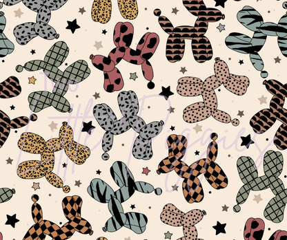 Printed Vinyl - Muted Balloon Dogs