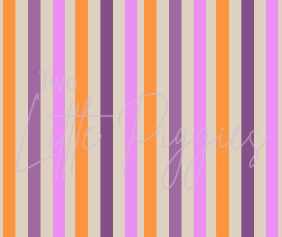 Printed Vinyl - Halloween Stripes