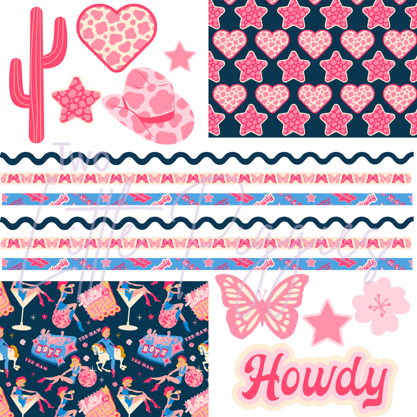 Printed Vinyl - Element Sheet - Disco Cowgirl