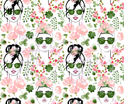 Printed Vinyl - St. Patrick's - Pink and Green