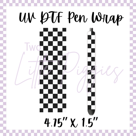 UV DTF - Pen Wrap - Black Checker