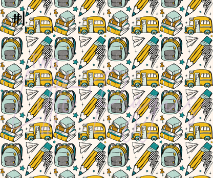 Printed Vinyl - Boho School Teal