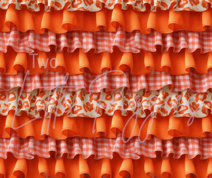 Printed Vinyl - Orange Ruffle