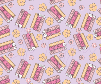 Printed Vinyl - Floral Bookstack