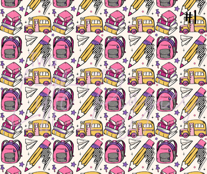 Printed Vinyl - Boho School Pink