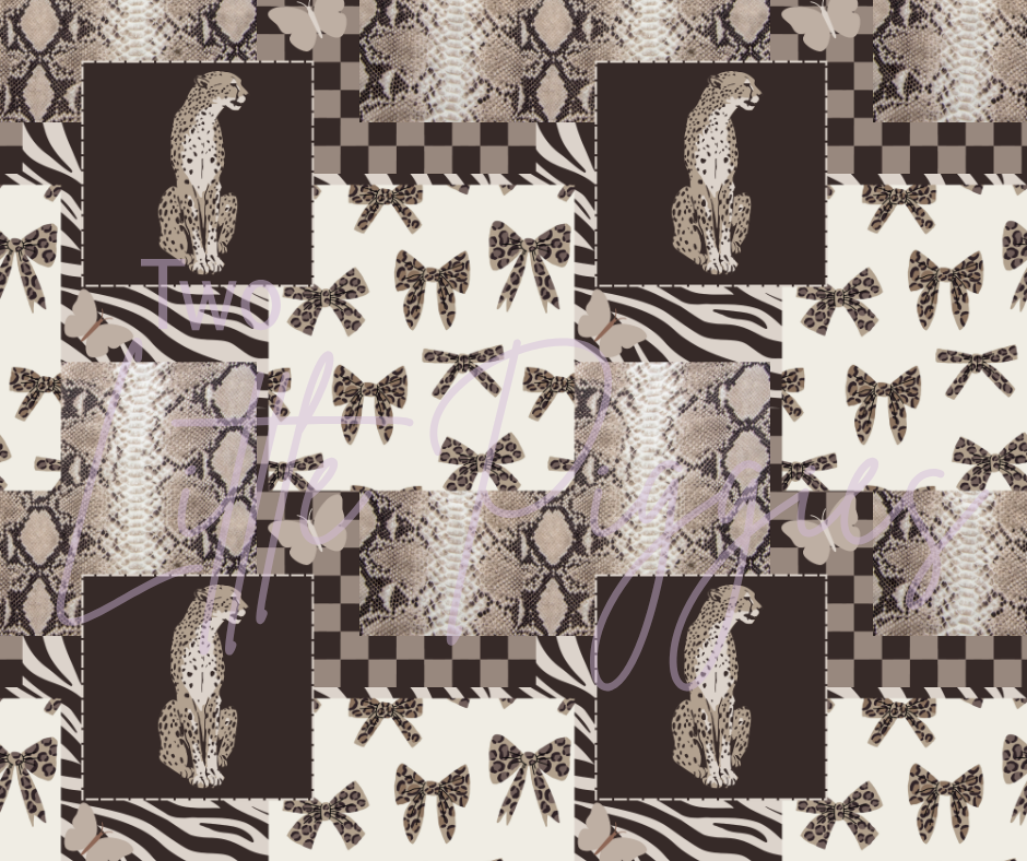 Printed Vinyl - Snake, Leopard, and Bows