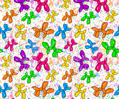 Printed Vinyl - Paint Splatter Balloon Dog