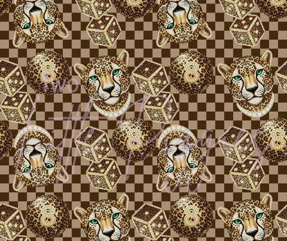 Printed Vinyl - Leopard Dice
