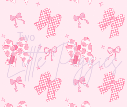 Printed Vinyl - Pink Western Bows