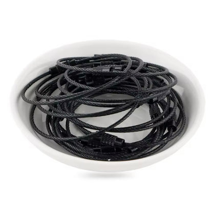Keychain Cable Loop with with Screw Lock (3 pc)