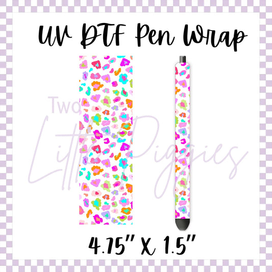 UV DTF - Pen Wrap - Neon Leopard Print