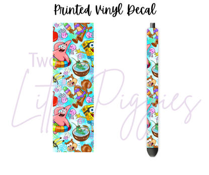 Printed Vinyl - Sponge Bob Summer