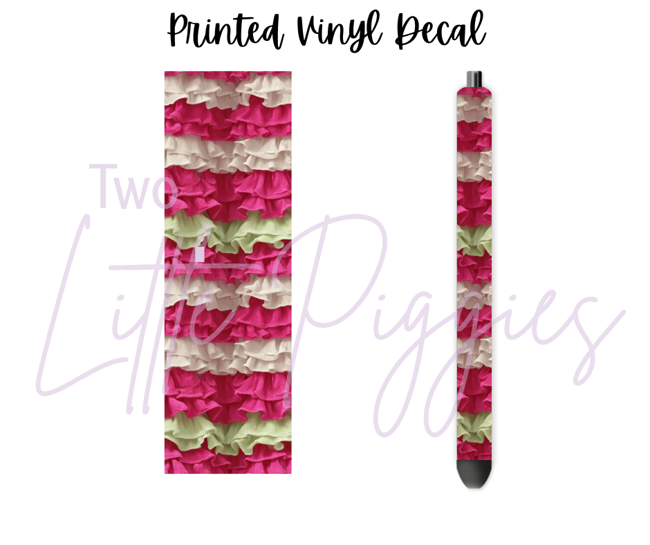 Printed Vinyl - Pink Ruffle