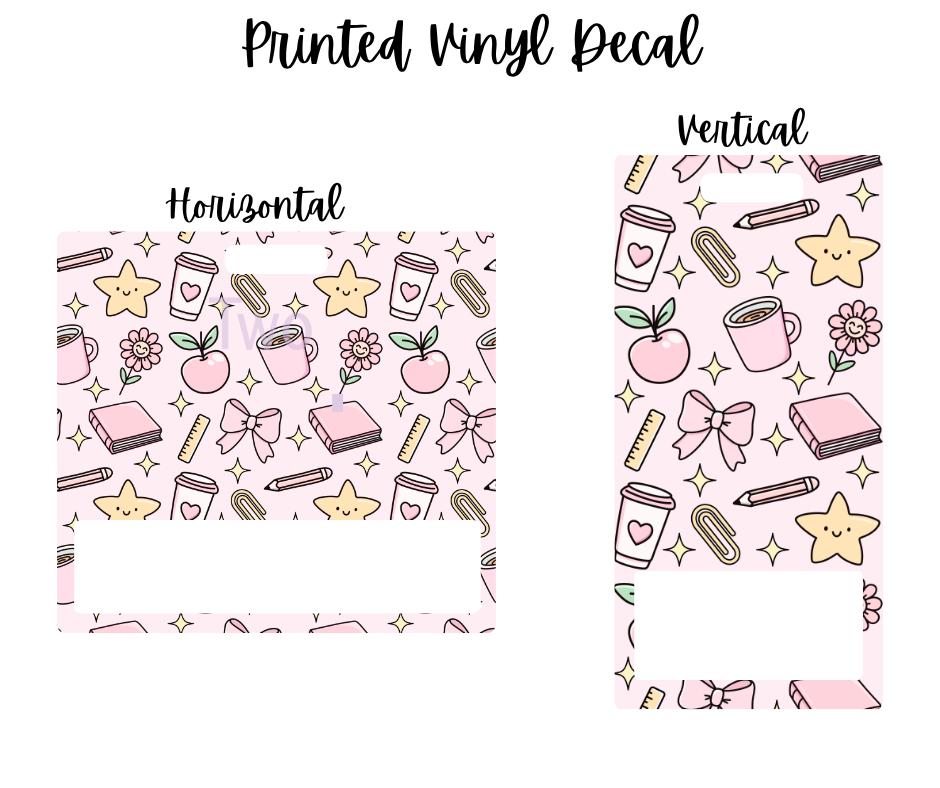 Printed Vinyl - Back to School - Pastel School Supplies
