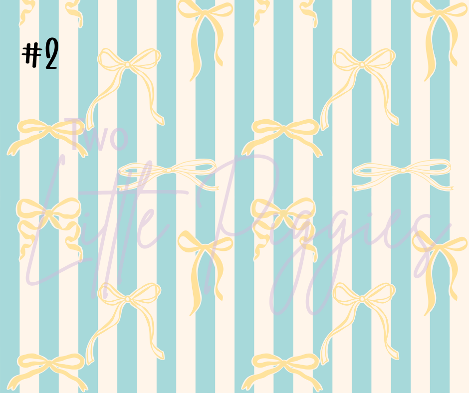 Printed Vinyl - Stripes and Bows