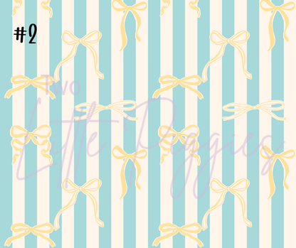 Printed Vinyl - Stripes and Bows