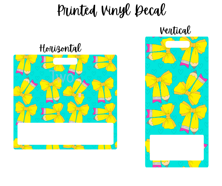 Printed Vinyl - Back to School - Pencil Bows
