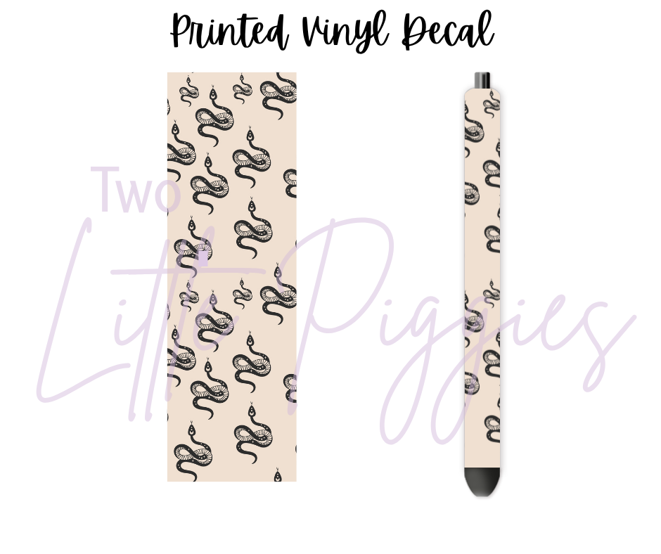 Printed Vinyl - Black and Cream Snakes