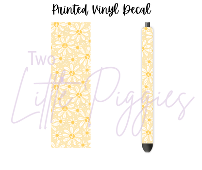 Printed Vinyl - Peace Flowers