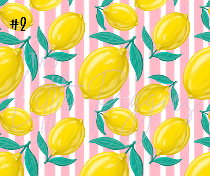 Printed Vinyl - Striped Fruit