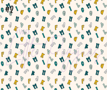 Printed Vinyl - Boho School Teal