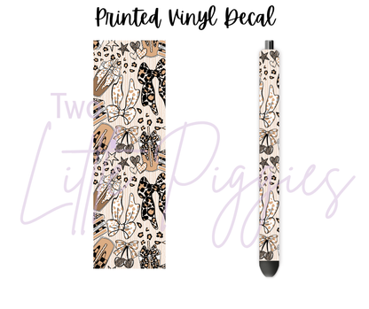 Printed Vinyl - Girly Leopard