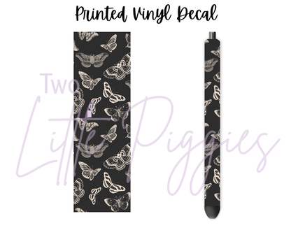 Printed Vinyl - Black and Cream Moths