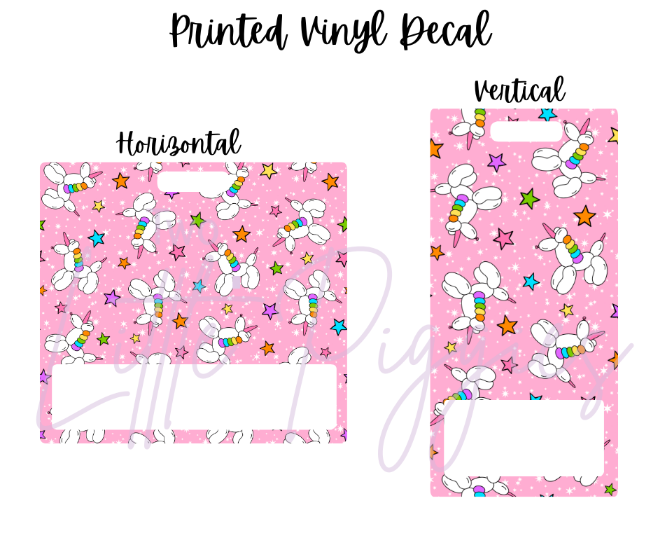 Printed Vinyl - Unicorn Balloon Dog