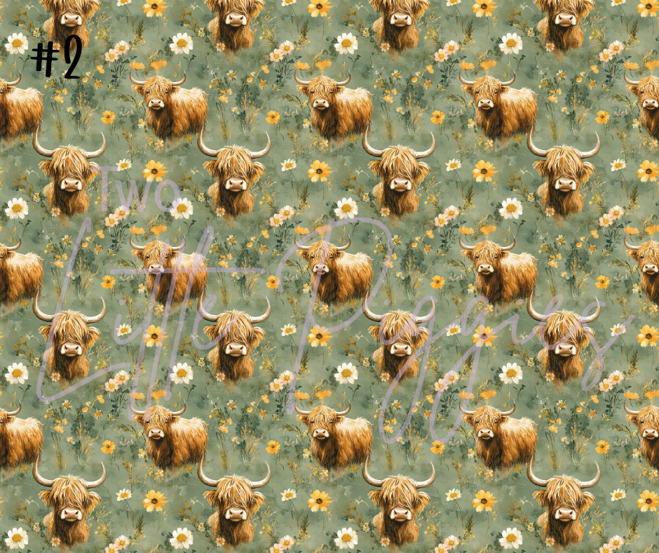 Printed Vinyl - Highland Cows