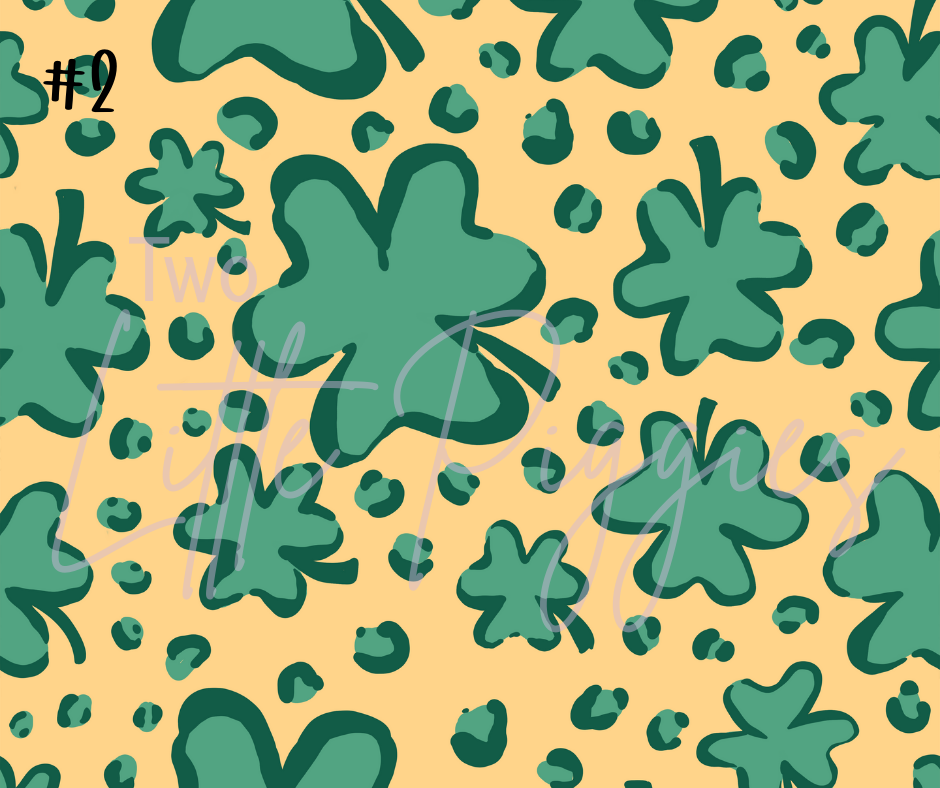 Printed Vinyl - St. Patrick's - Salmon and Green