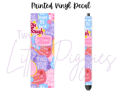 Printed Vinyl - Positivity Stickers