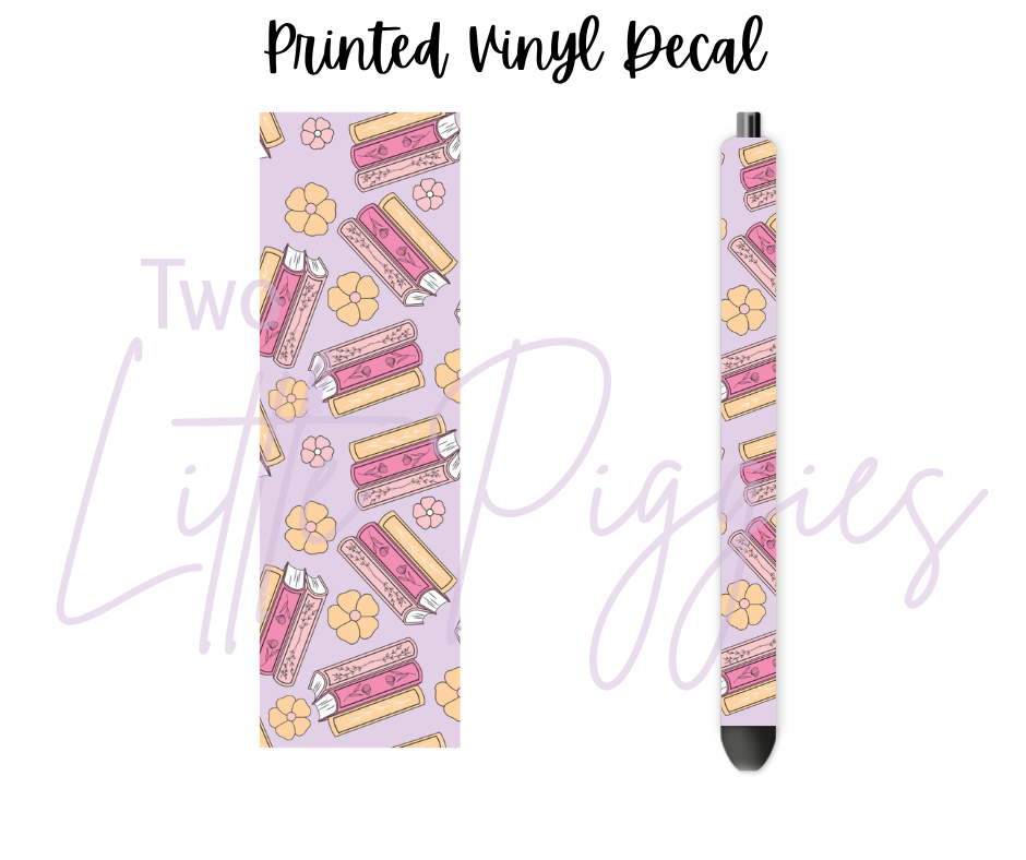 Printed Vinyl - Floral Bookstack