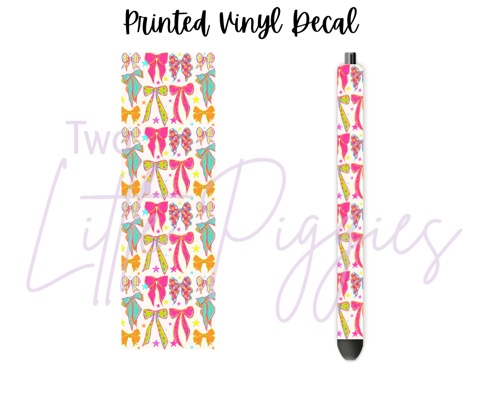 Printed Vinyl - Retro Bows