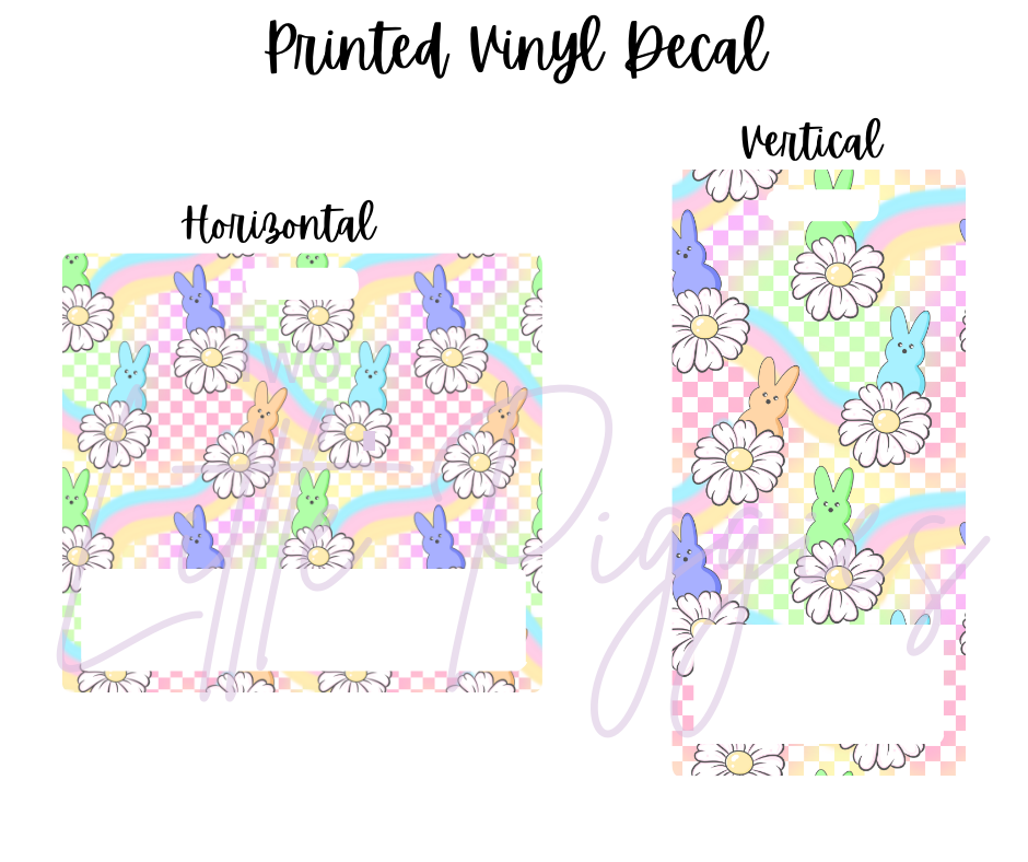 Printed Vinyl - Checkered Candy Bunny