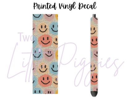 Printed Vinyl - Embroidered Smiles