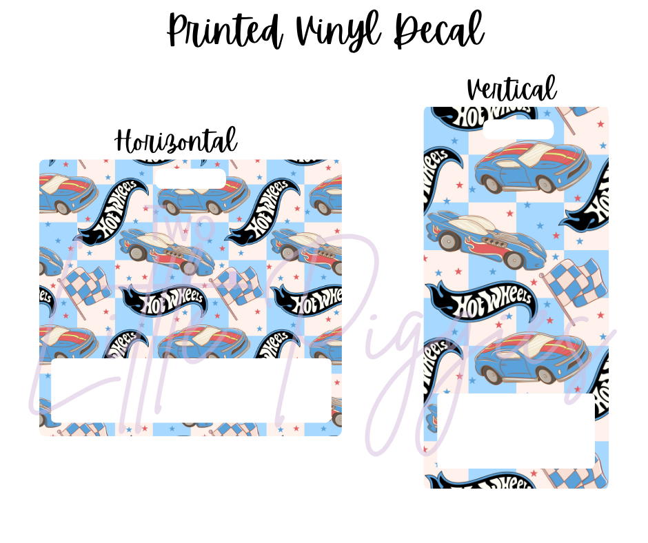 Printed Vinyl - Hot Wheels - Blue