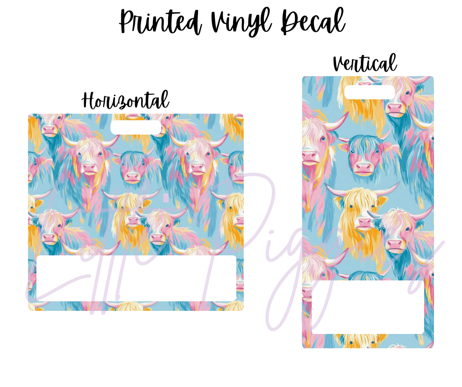 Printed Vinyl - Pastel Highland Cow