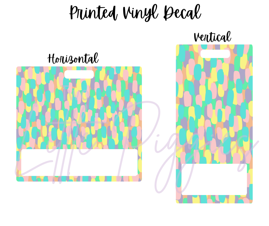 Printed Vinyl - Brushstroke - Pastel