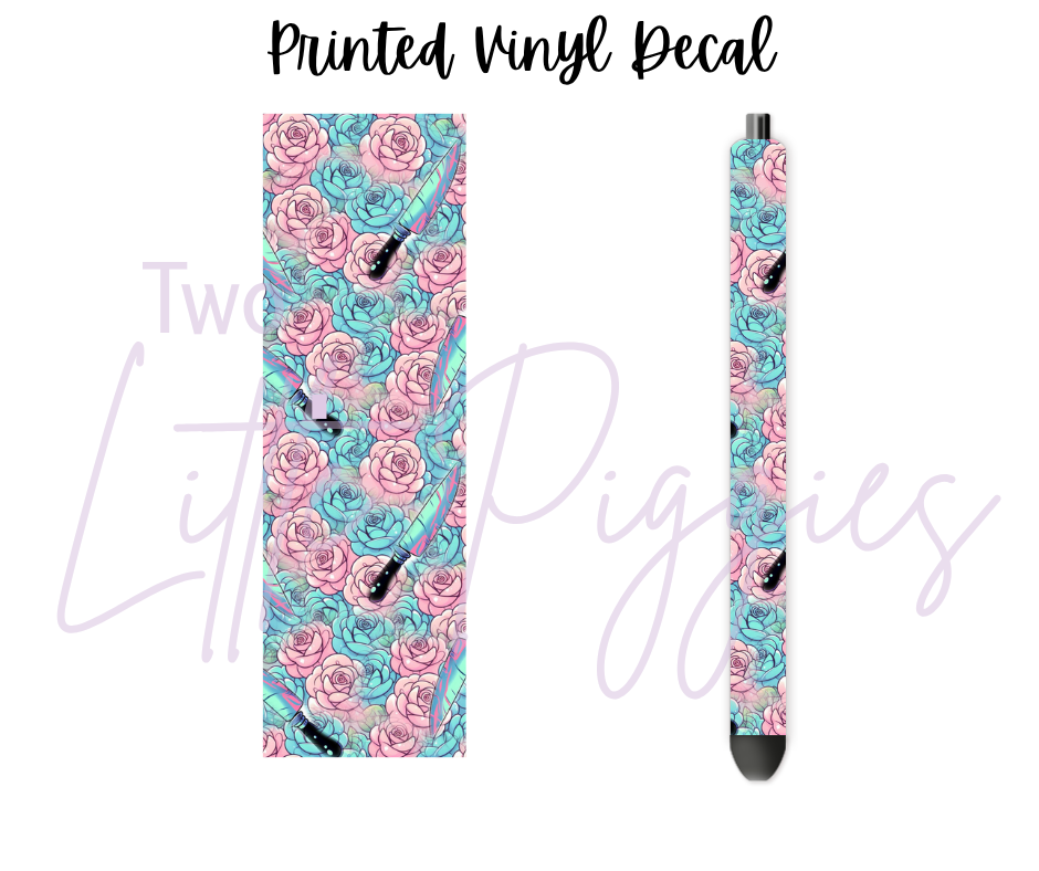 Printed Vinyl - Knives and Flowers