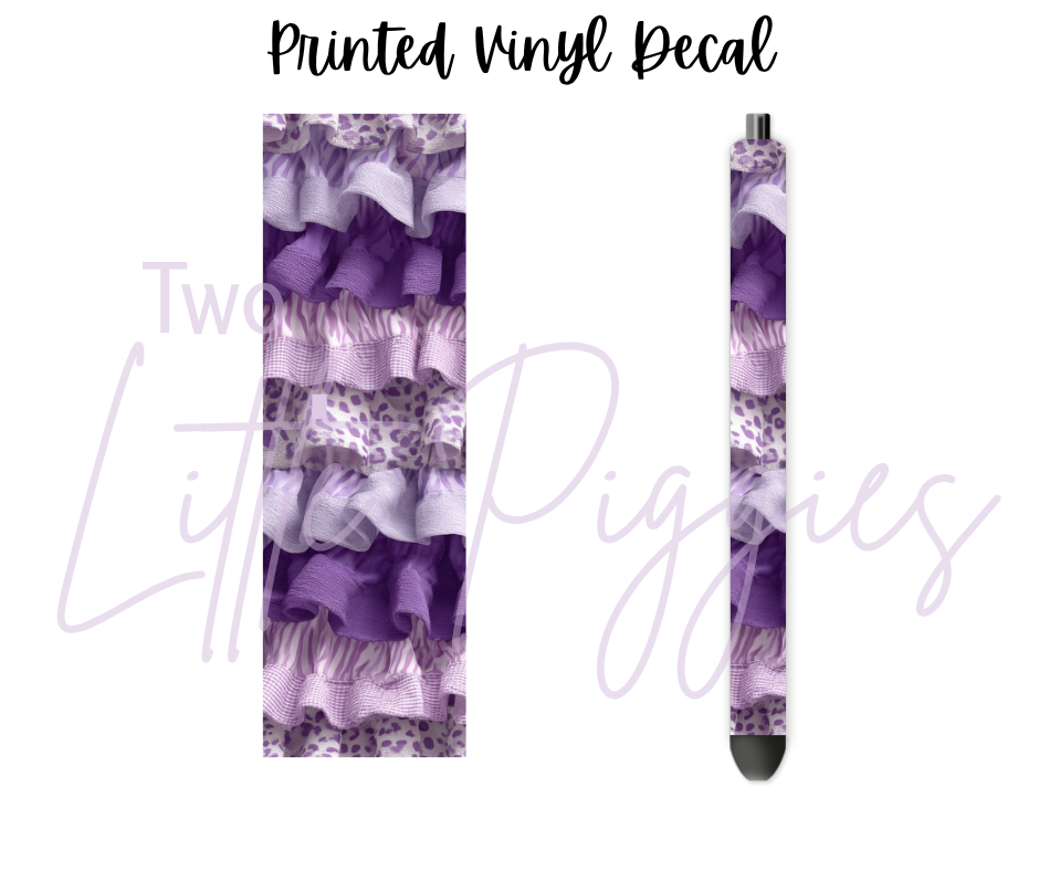 Printed Vinyl - Purple Ruffle