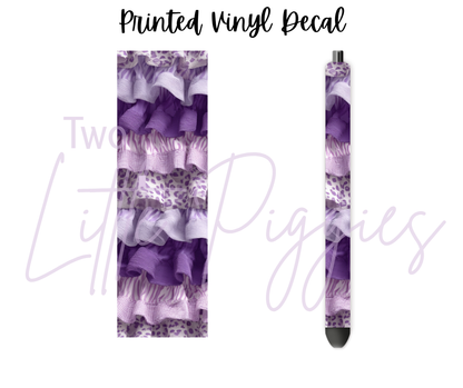 Printed Vinyl - Purple Ruffle