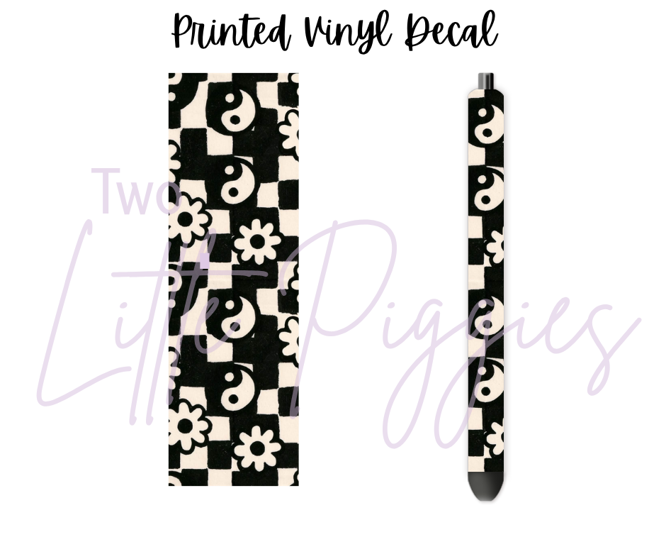 Printed Vinyl - Black and White Peace