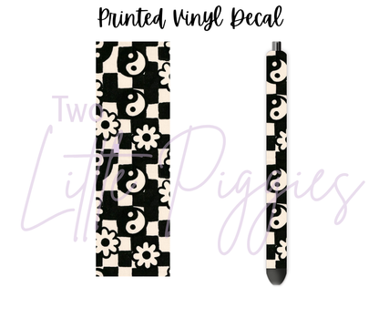 Printed Vinyl - Black and White Peace